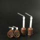 50 Pcs Dental Mixing Tip Syringe Nozzles Lab Impression Materials Silicon Rubber Head Disposable Brown Long Tip 37mm
