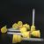 50 pcs Dental Mixing Tip Syringe Nozzles Lab Impression Materials Silicon Rubber Head Disposable Yellow 70mm
